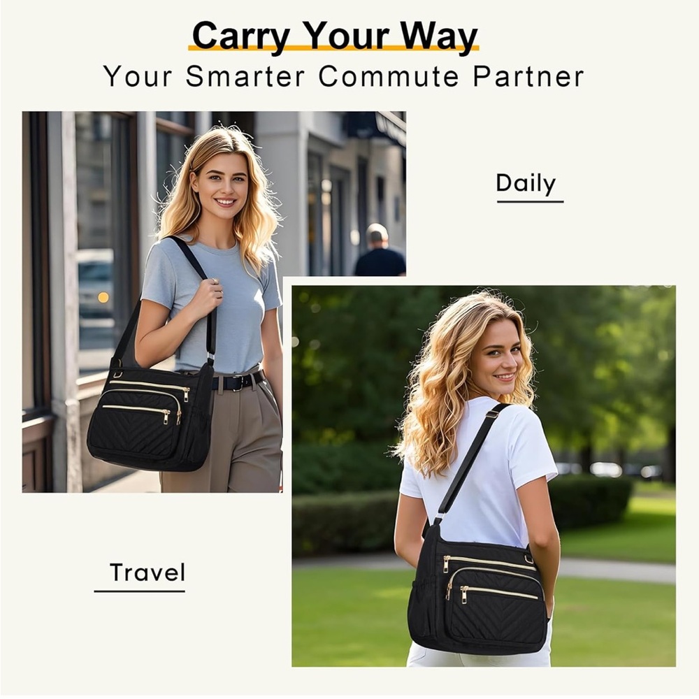 Crossbody Travel purse, Large RFID Anti-Theft Shoulder Crossbody Bag /703-9 - Picture 2 of 8